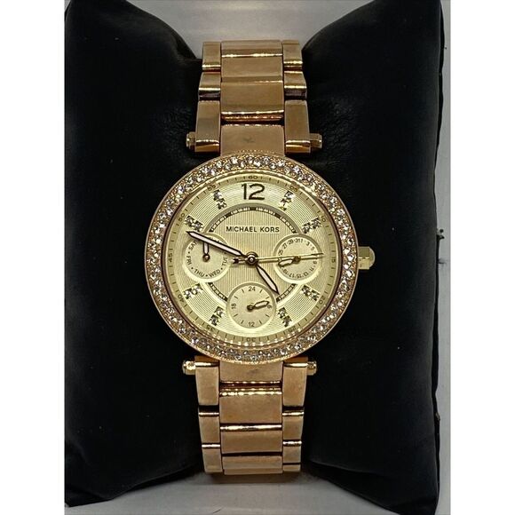 Michael Kors Parker MK5842 Women Stainless Steel Analog Dial Quartz Watch WO715 - Picture 1 of 12